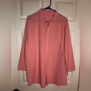 - Large,  lightweight linen blend, button up, long sleeve summer shirt,pin…